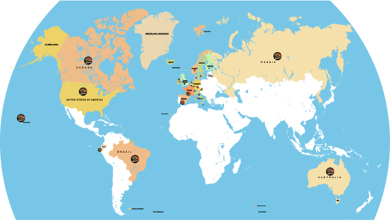 Camp d'automne BJJ Globetrotters carte des nationalités