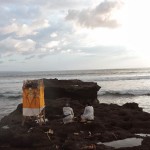 Religious celebration on Canggu's beach Bali